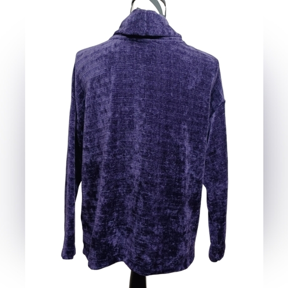 NWT J.Jill Blackberry SP Plush Turtleneck Sweater - Picture 2 of 12
